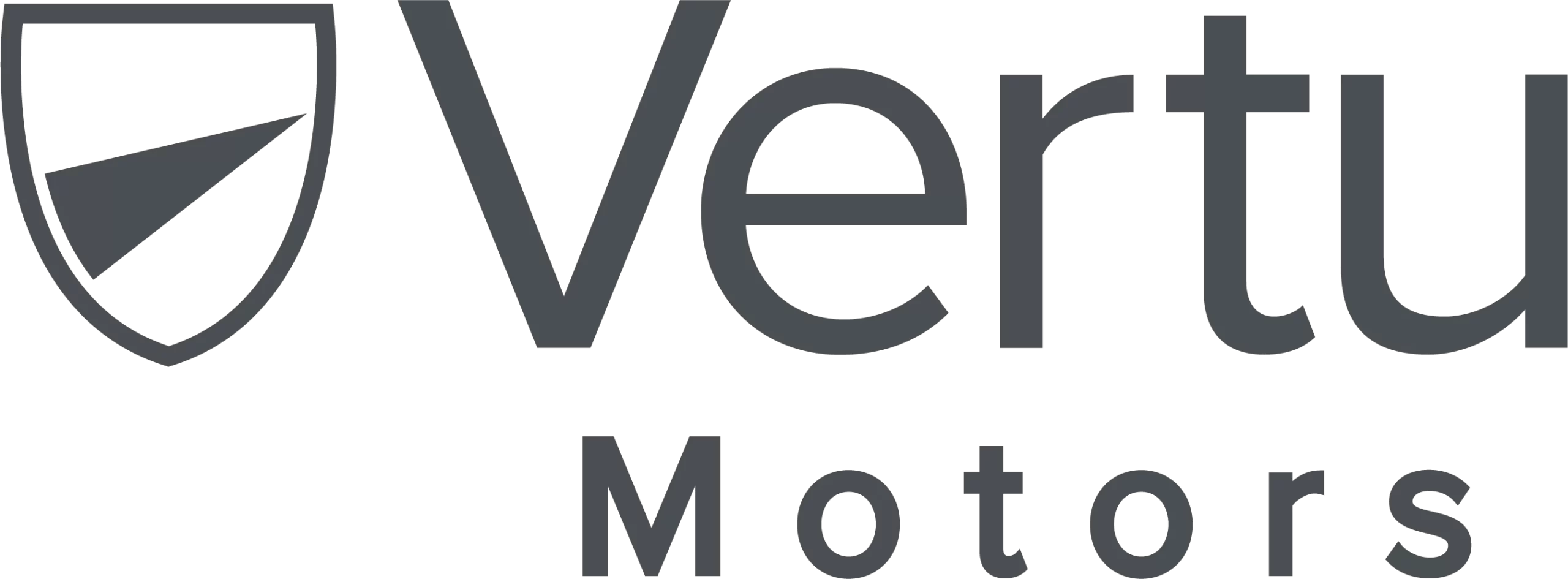 Vertu Motors logo in dark